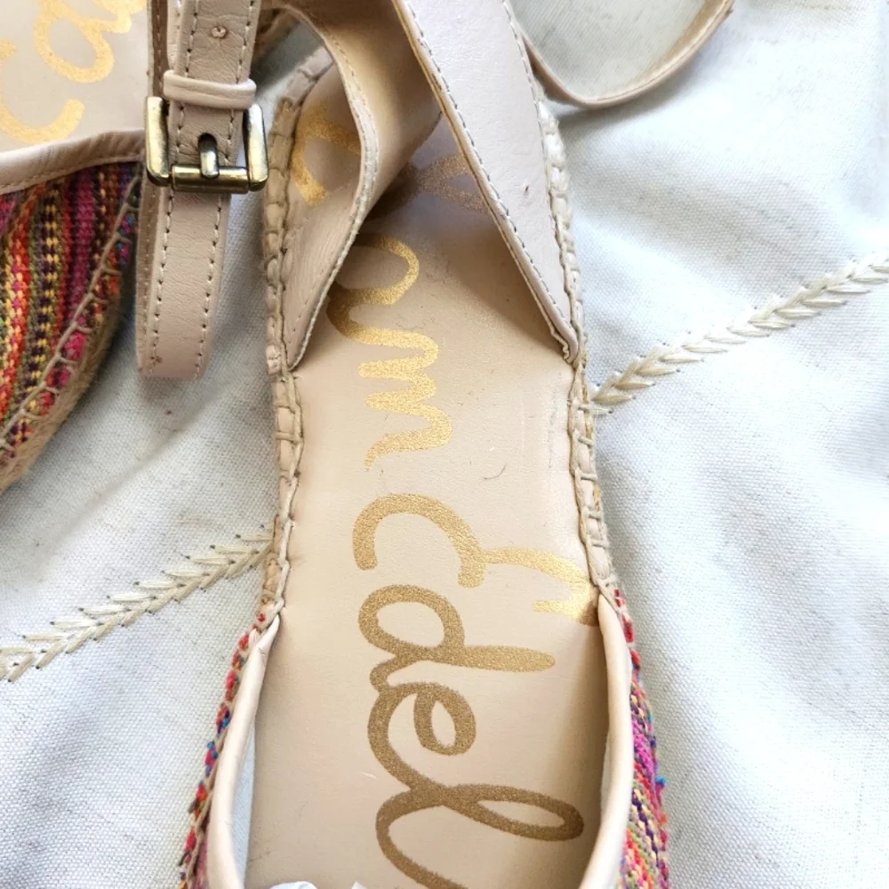 Sam Edelman Vivian Multicolor Espadrille Sandals | Size‎ 6.5 | EUC